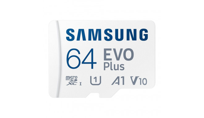 Samsung | MicroSD Card | EVO Plus | 64 GB | microSDXC Memory Card | Flash memory class U1, V10, A1