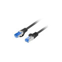 Lanberg | Patch Cord cat. 6 FTP | PCF6A-10CC-0025-BK | S/FTP | Black | 0.25 m | S/FTP shielding type