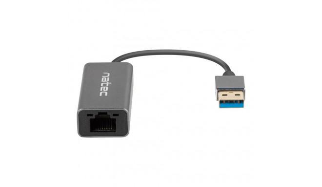 Natec Ethernet adapter, Cricket USB 3.0, USB 3.0–RJ45, must võrgukaart NNC-1924 Cricket USB 3.0