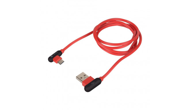 Natec Prati, nurga all USB Type C–Type A kaabel 1 m, punane