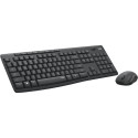 Klaviatuur Logitech MK295 Silent Wireless Combo Must Hall Grafiithall Mustvalge QWERTY Qwerty US