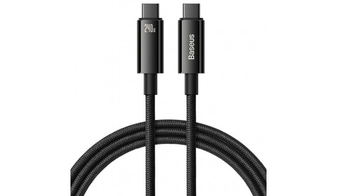 Baseus CAWJ040001 USB-C - USB-C cable 240W 480Mb/s 1m - black