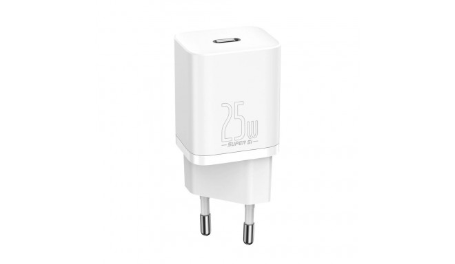 Baseus Super Si 1C fast wall charger USB Type C 25W Power Delivery Quick Charge white (CCSP020102)