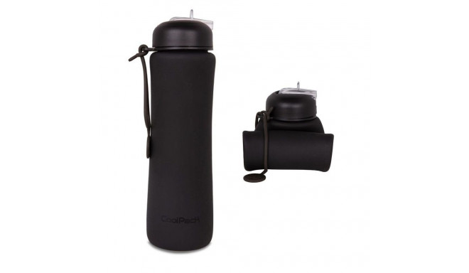 Coolpack veepudel 600ml, silikoon, must
