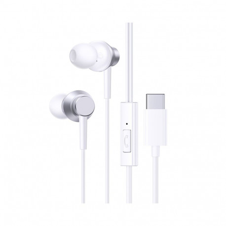 Wired Earphones 1.2m (USB-C) Encok CZ11, White