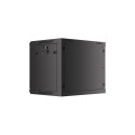 RACK CABINET 19" WALL-MOUNT 9U/600X450 FOR SELF-ASSEMBLY WITH METAL DOOR  BLACK LANBERG (FLAT PACK)