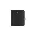 RACK CABINET 19" WALL-MOUNT 9U/600X450 FOR SELF-ASSEMBLY WITH METAL DOOR  BLACK LANBERG (FLAT PACK)