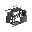 RACK CABINET 19" WALL-MOUNT 9U/600X450 FOR SELF-ASSEMBLY WITH METAL DOOR  BLACK LANBERG (FLAT PACK)