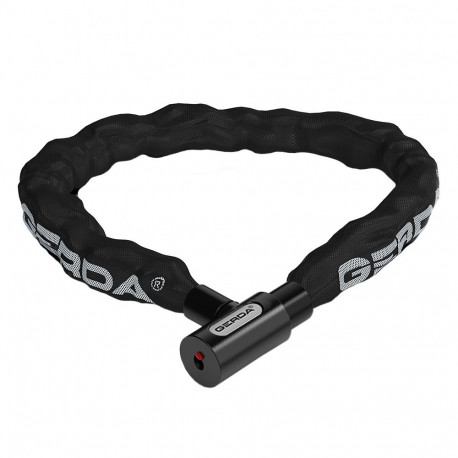 Zapięcie rowerowe Gerda łańcuch, korpus okrągły, osłona klucza czarne Contra 900/6V