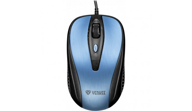 USB wired mouse, 4 buttons, optical, symmetrical, Blue