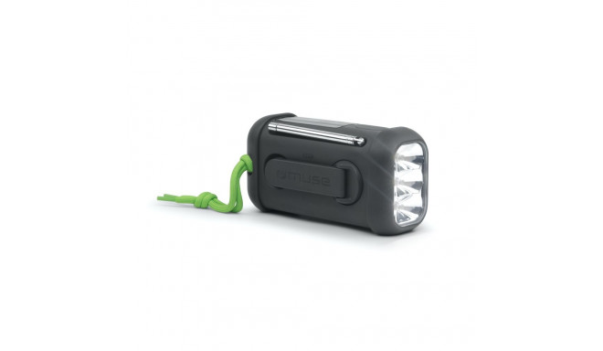 Muse | Portable Solar Radio with Crank and Flashlight | MH-08 MB | AUX in | Bluetooth | FM radio