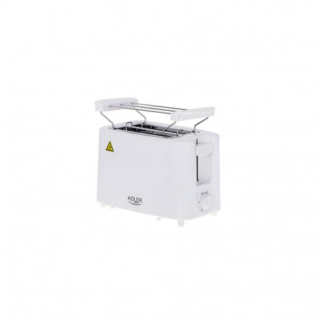 Adler | Toaster | AD 3223 | Power 750 W | Number of slots 2 | Housing material Plastic | White