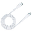 3MK HyperSilicone MFI USB-C / Lightning cable white 1m 20W 3A
