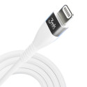 3MK HyperSilicone MFI USB-C / Lightning cable white 1m 20W 3A