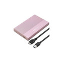 QOLTEC 52279 Enclosure / SSD HDD 2.5 drive / SATA / USB 3.0 / Super speed 5Gb/s / 2TB / Pink