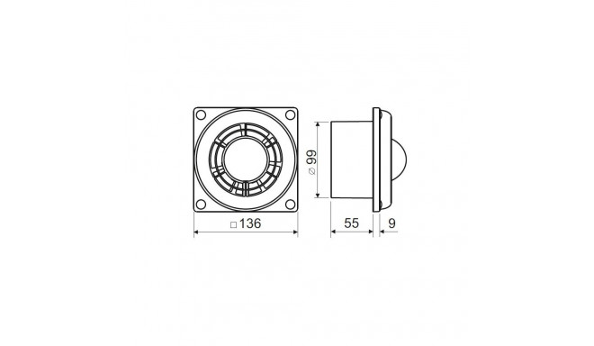 AXIAL FAN B2 100 TH aksiaalventilaator