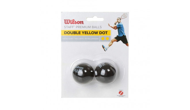 Wilson Staff Squash Double Yellow Dot Ball WRT617600 (One size)