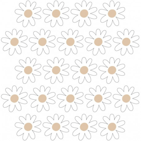 Pastelowe Lovesticker daisies VI