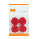 Magnets 38mm Nobo Red 4 pack