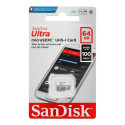SANDISK memory card ULTRA micro SDXC 64GB 100MB/s class 10