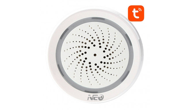 Smart Alarm Siren NEO NAS-AB02WT with Humidity Temperature Sensor, WiFi TUYA