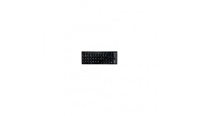 iLike Keyboard Stickers ENG white / RUS white Qwerty Black