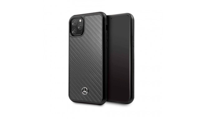 Mercedes-Benz Apple iPhone 11 Pro Max Hard Case Leather Carbon Fiber Black