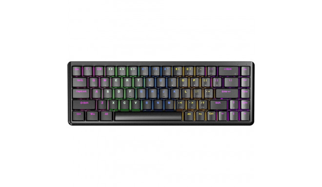 Rampage madala profiiliga REBEL punase lülitiga klaviatuur (REBEL-MUST)