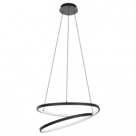 LED pendant lamp EGLO RUOTALE, 37W, 3000K, 4800lm, black/white, Ø55 x h150 cm