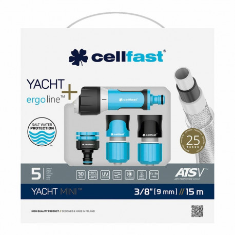 Tarvikute komplektiga voolik Cellfast Yacht Mini Ats PVC 15 m Ø 9 mm