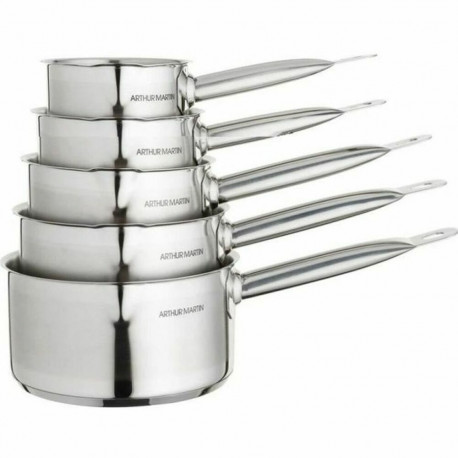 Set of Cookware Arthur Martin Silver Stainless steel 5 Pieces