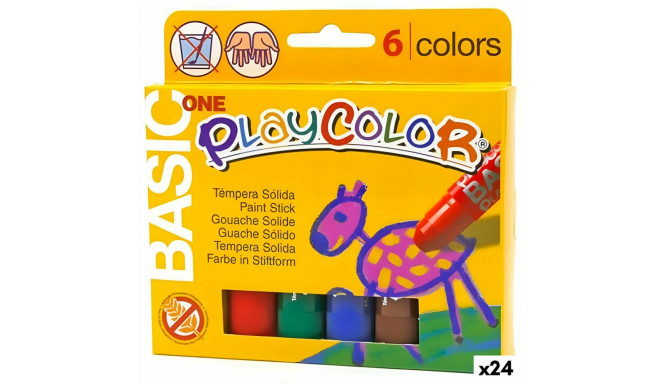 Solid tempera Playcolor Basic One Multicolour (24 Units)