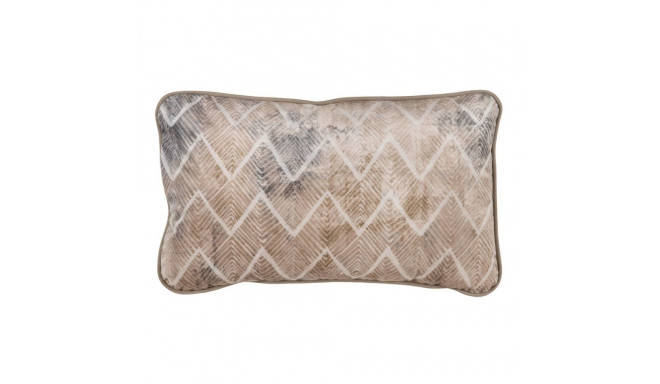 Cushion Beige Geometric 50 x 30 cm