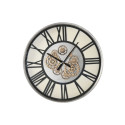 Wall Clock Home ESPRIT Black Metal Crystal 60 x 8 x 60 cm