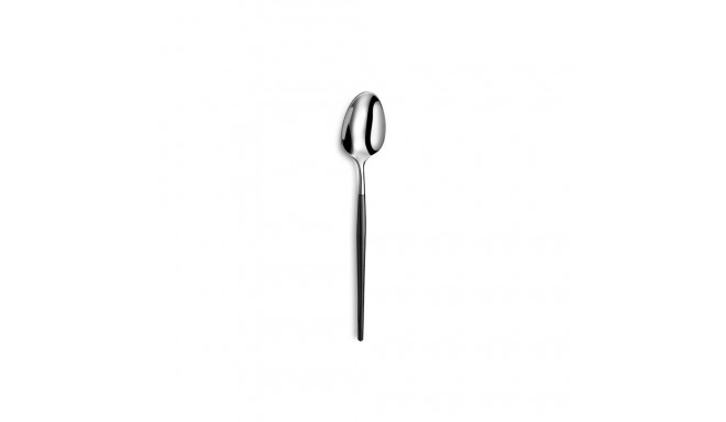 Set of Spoons Amefa Soprano Black Metal Stainless steel Coffee 12 Units