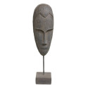 Decorative Figure Grey Mask 19 x 12 x 62 cm