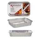 Set of trays Aluminium 31,5 x 20,5 x 5,8 cm 4 Pieces (12 Units)