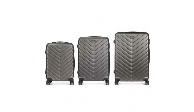 Set of suitcases Dark grey 3 Pieces