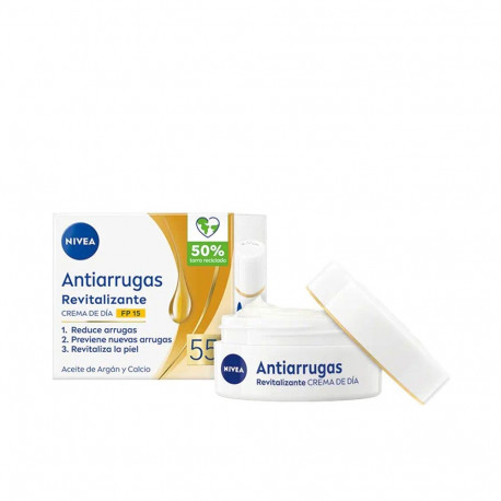 NIVEA ANTI-ARRUGAS 55+ crema cuidado revitalizante día SPF15 50 ml