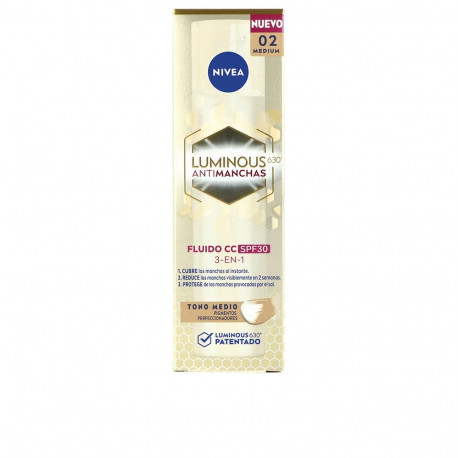 Nivea CC-fluiid Luminous 630º pigmendilaikudevastane SPF30 40ml, keskmine toon