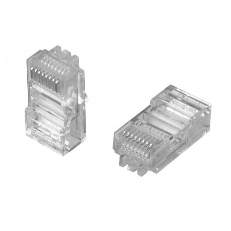 Modularpistik RJ45 Cat5e ühekiulisele/mitmekiulisele lapikkaablile 26-24 AWG