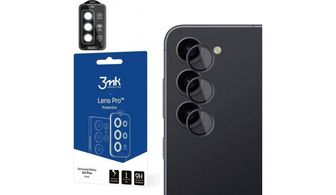 3MK Lens Protection Pro Sam S23+ S916black/black Camera lens protection with mounting frame 1pc.