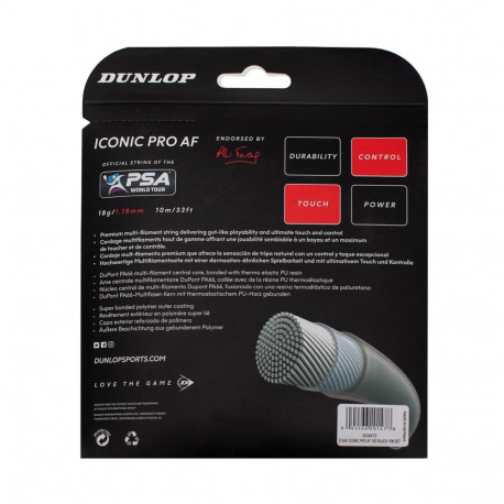 Strings for squash racket DUNLOP ICONIC PRO AF 18g/1,18mm 10m