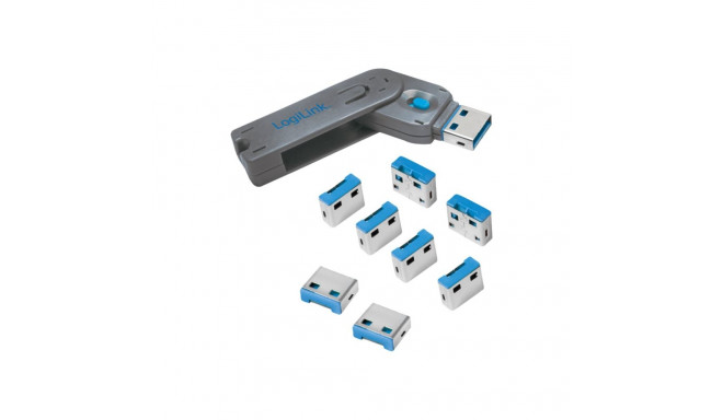 Logilink USB pordi blokeerija (1x võti ja 8x lukk), AU0045