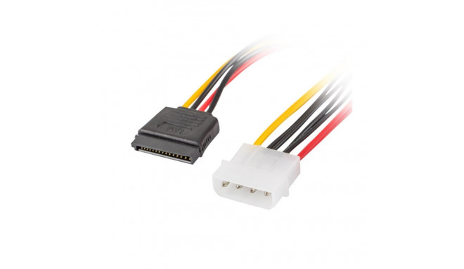 MOLEX(M) 4 PIN->2X SATA(F) 15 PIN CABLE 30CM LANBERG