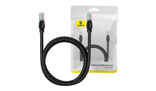 Baseus Ethernet CAT5, 1,5m võrgukaabel (must)
