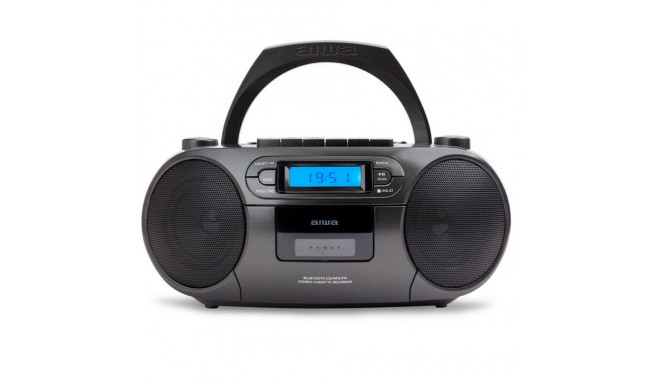 CD Radio Aiwa Black LCD Screen Bluetooth 5.0