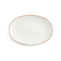 Serving Platter Ariane Terra Oval Ceramic Beige (Ø 32 cm) (6 Units)