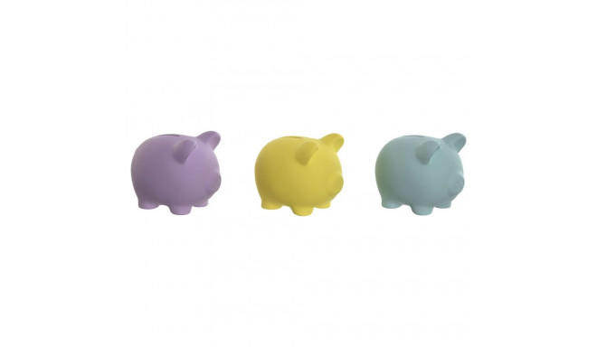 Money box Home ESPRIT Dolomite Pig 13,5 x 11 x 11,5 cm (3 Units)