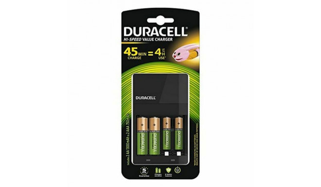 Lādētājs + uzlādējamas baterijas DURACELL CEF14 2 x AA + 2 x AAA HR06/HR03 1300 mAh (1 gb.)